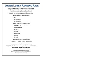 Lower Liffey ranking race