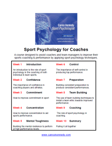 Sports psychology for coaches